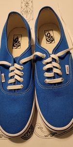 Vans size 11 Classic Skate shoes,NEVER TOUCHED A FLOOR,bright royal blue EX.COND